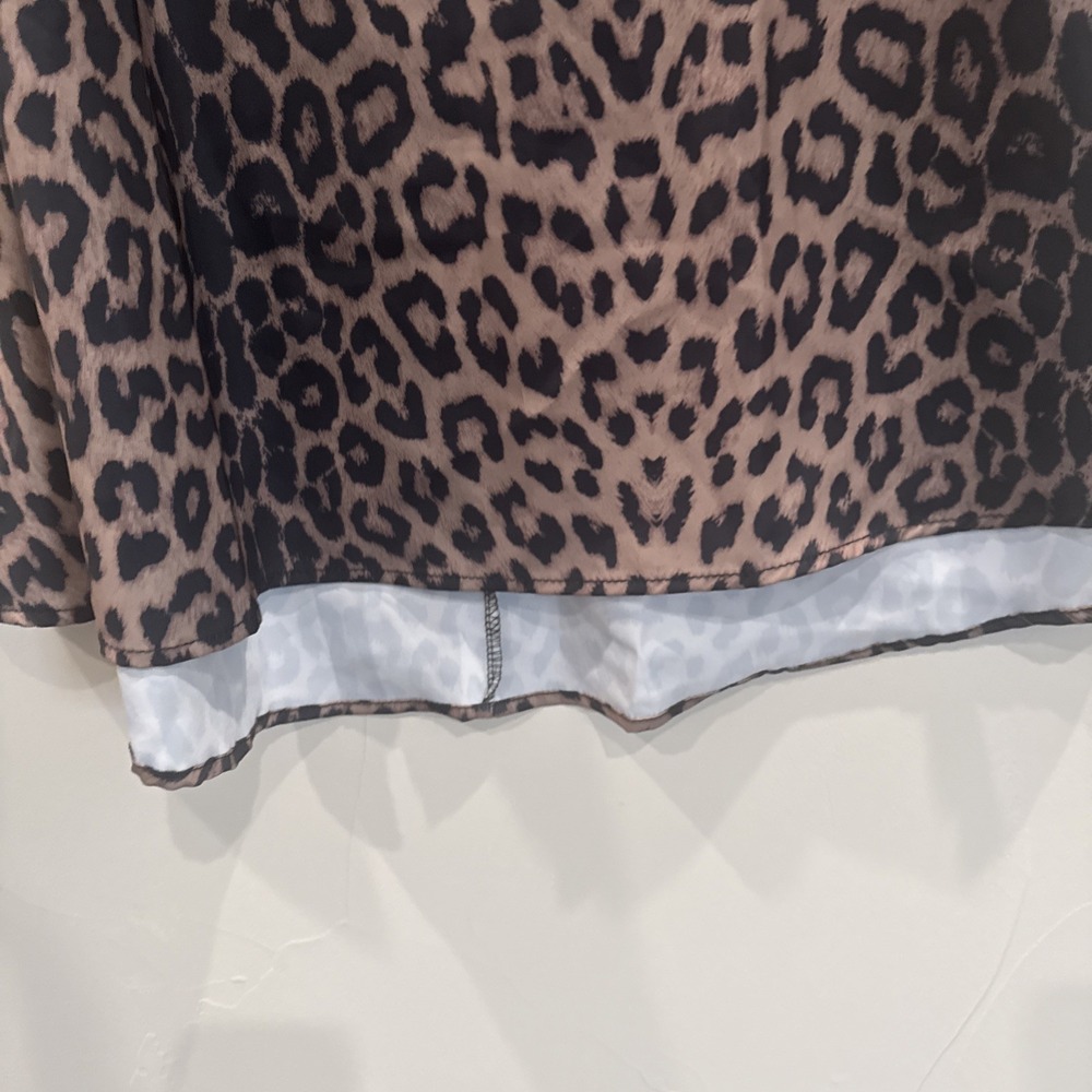 Cheetah Print Polyester Trumpet Flare Maxi Skirt Sz S - Picture 4 of 7